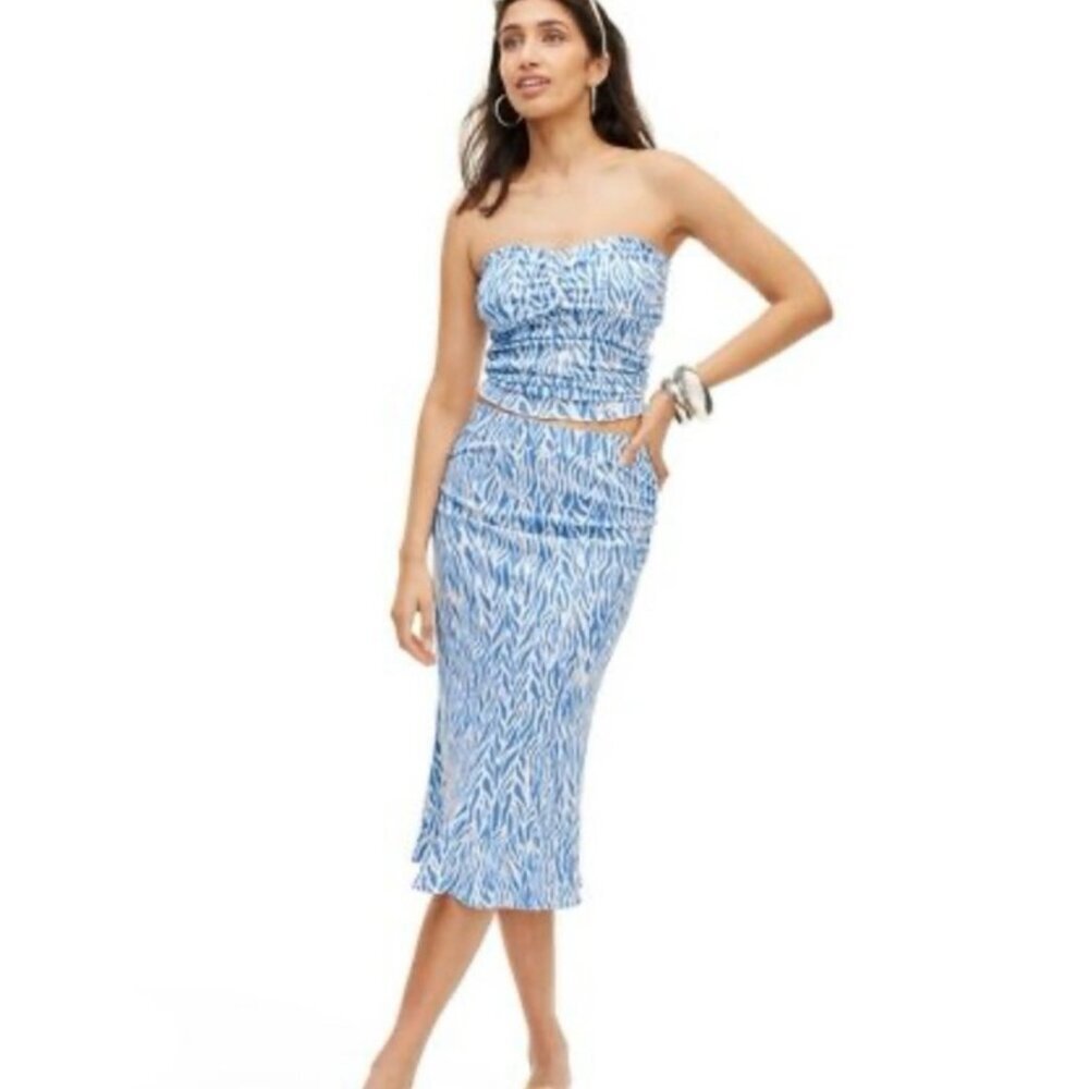 NWT DVF x Target sea‎ twig blue convertible camisole/tube top Size Large